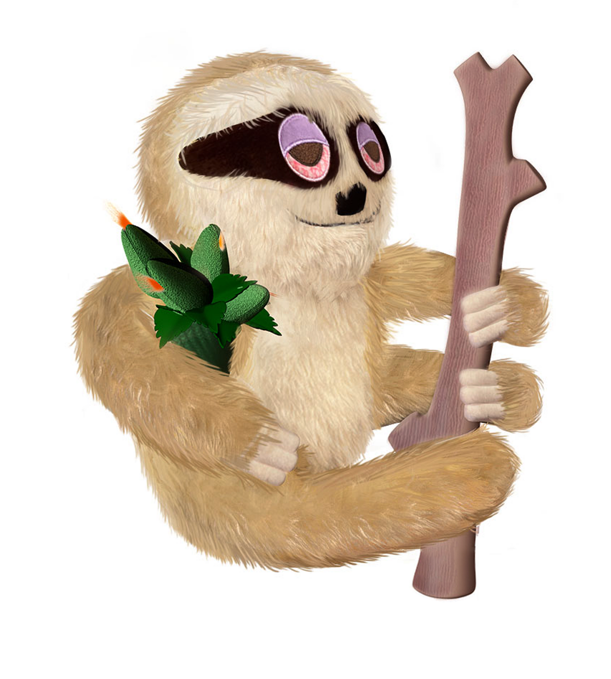 Laidback Larry the Sloth Dog Toy - KUSH PETZ